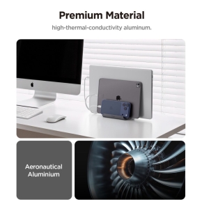 SPIGEN LD208S4 VERTICAL LAPTOP STAND SPACE GREY